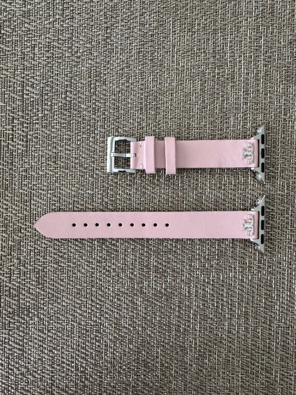 NEW Tory Burch The T Pink Blush Leather 14 mm Strap Band Apple Watch 11 42 mm - Picture 8 of 12